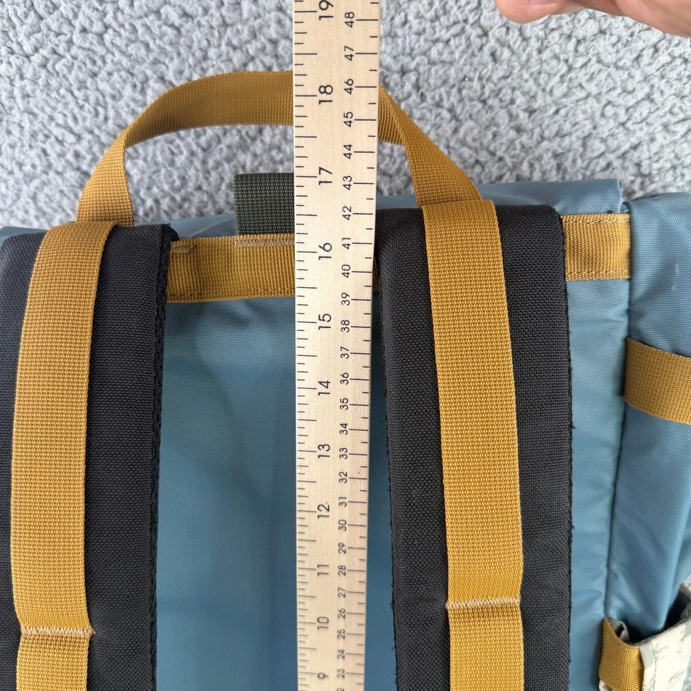 Topo Designs Rover Pack Backpack Unisex Blue Tan Camo Canvas Laptop Bag